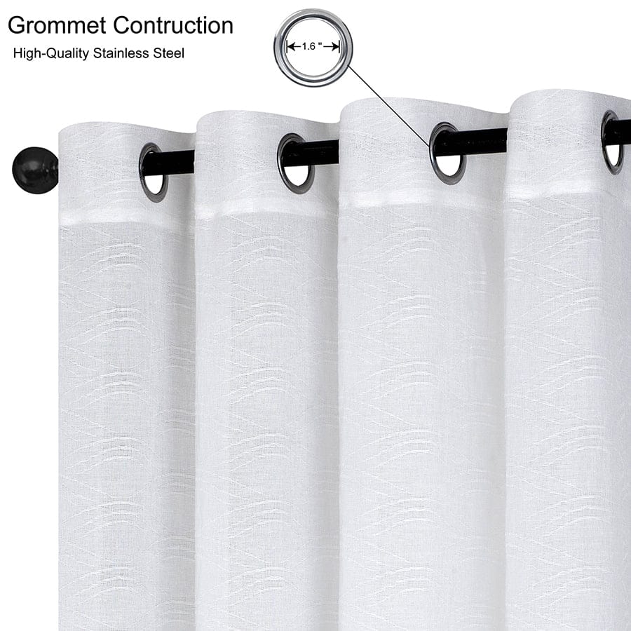 Adelia White Sheer Curtain