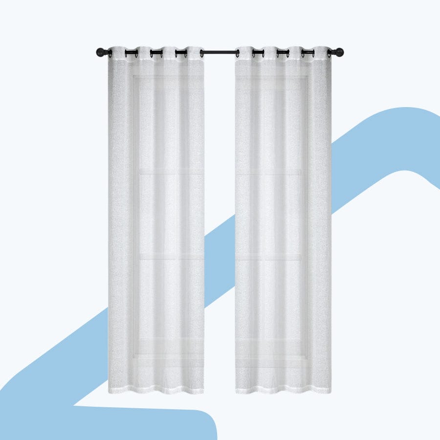 Adelia White Sheer Curtain
