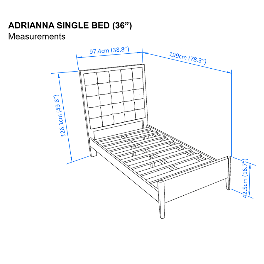 MORE ADRIANNA OPTIONS Adrianna 36x75" Bed - Walnut Brown Adrianna 36x75" Bed - Walnut Brown Mandaue Foam
