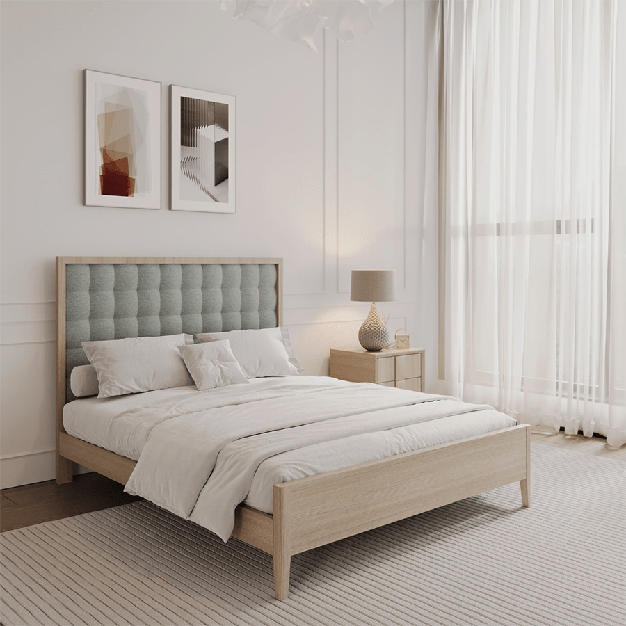 Adrianna 72x75" Bed - Oak