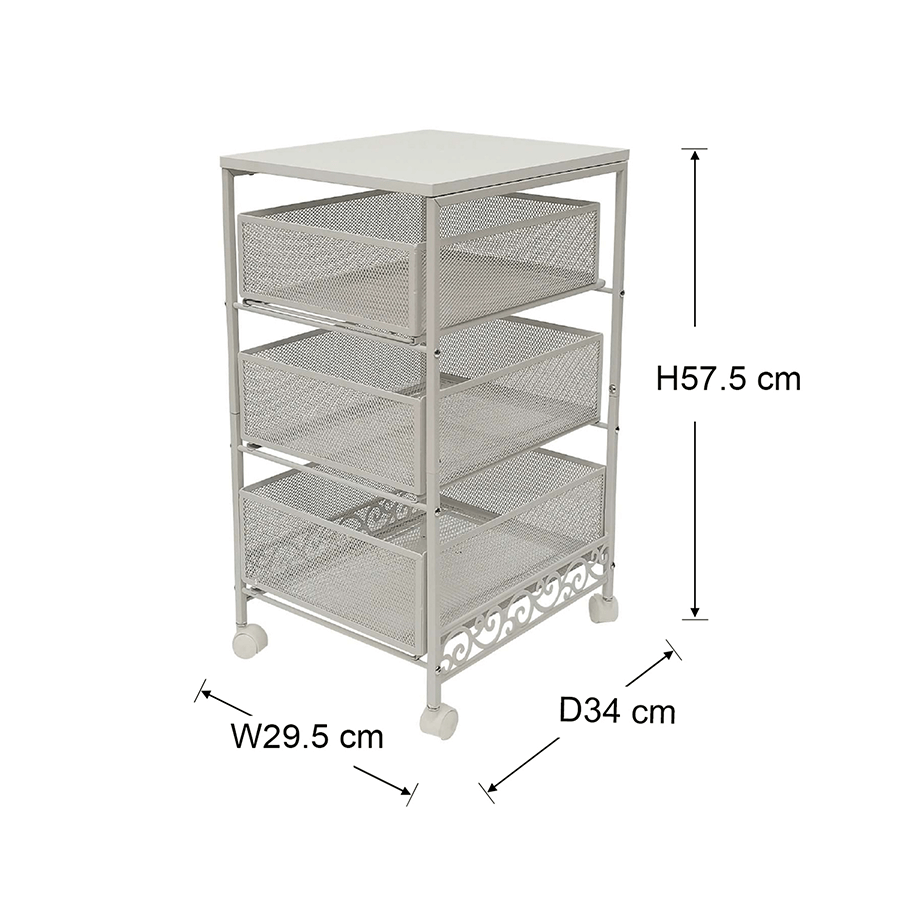 Agata Metal Mesh Trolley Agata Metal Mesh Trolley Mandaue Foam