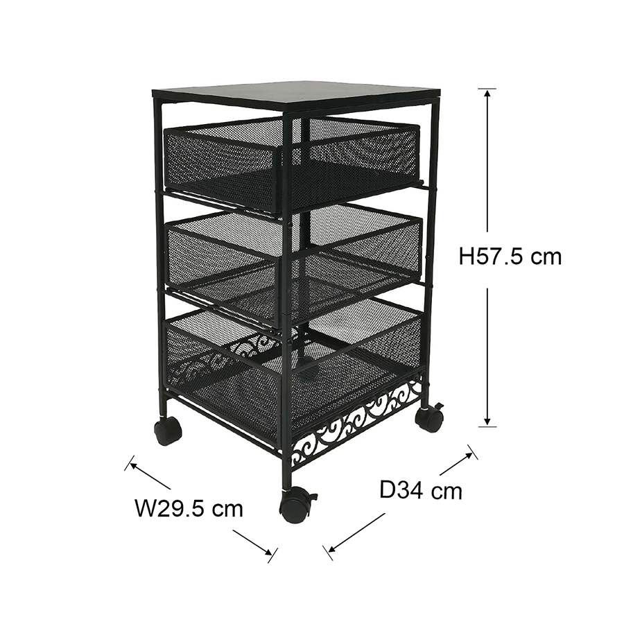 Agata Metal Mesh Trolley Agata Metal Mesh Trolley Mandaue Foam