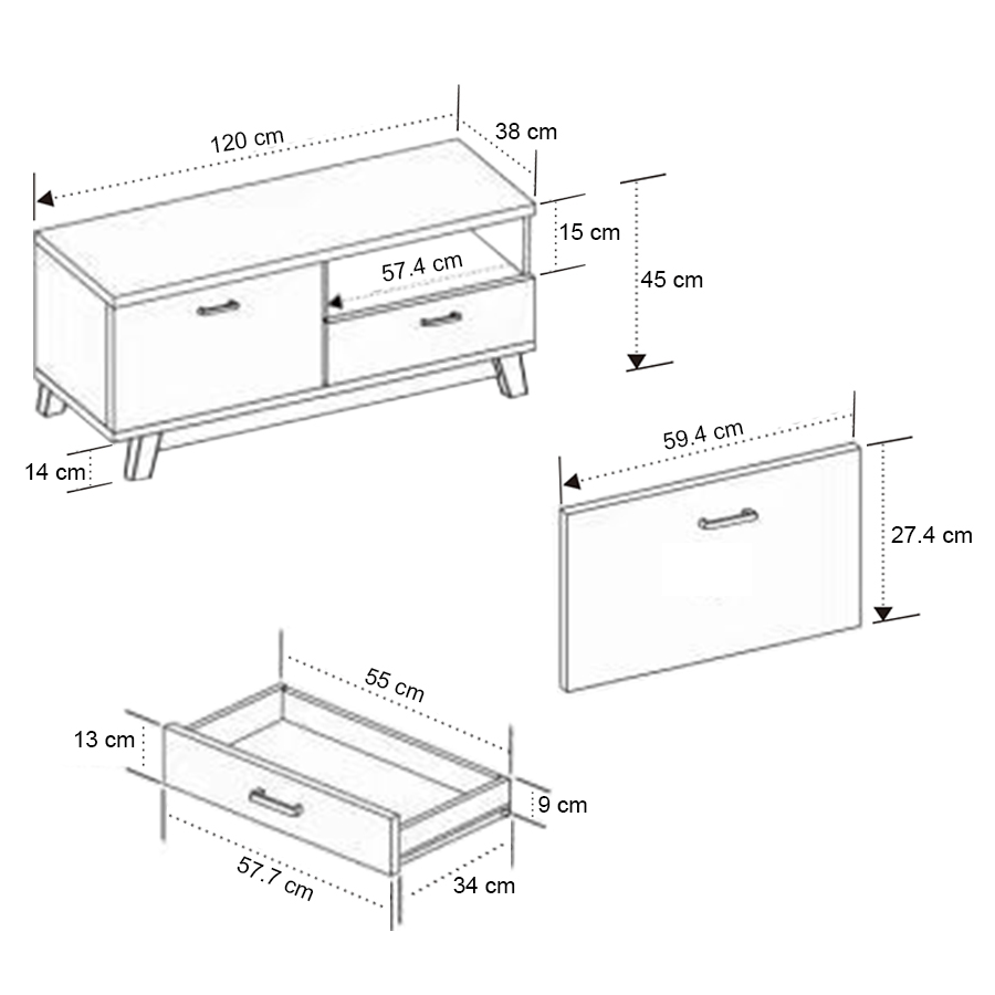 MORE AIDEN OPTIONS Aiden 120 cm Low TV Rack Aiden 120 cm Low TV Rack Mandaue Foam