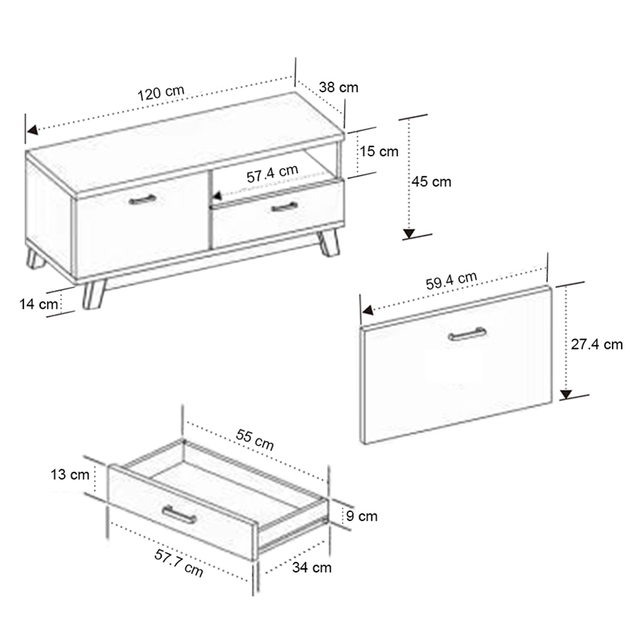 MORE AIDEN OPTIONS Aiden 120 cm Low TV Rack Aiden 120 cm Low TV Rack Mandaue Foam