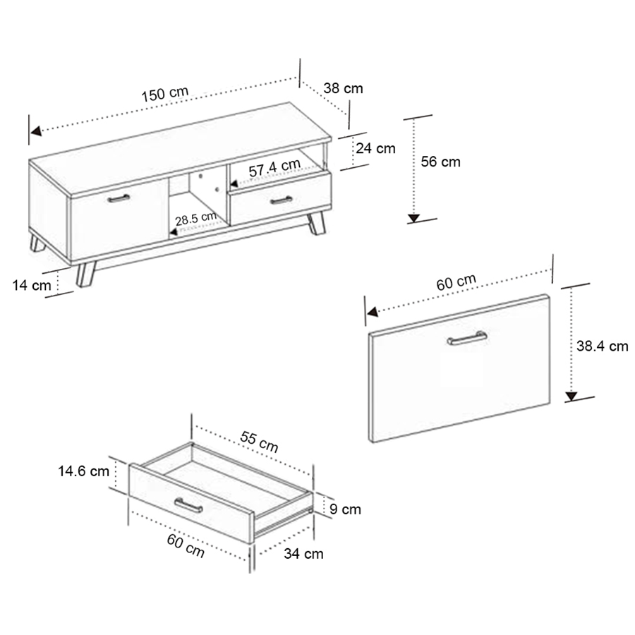 MORE AIDEN OPTIONS Aiden 150 cm Mid TV Rack Aiden 150 cm Mid TV Rack Mandaue Foam