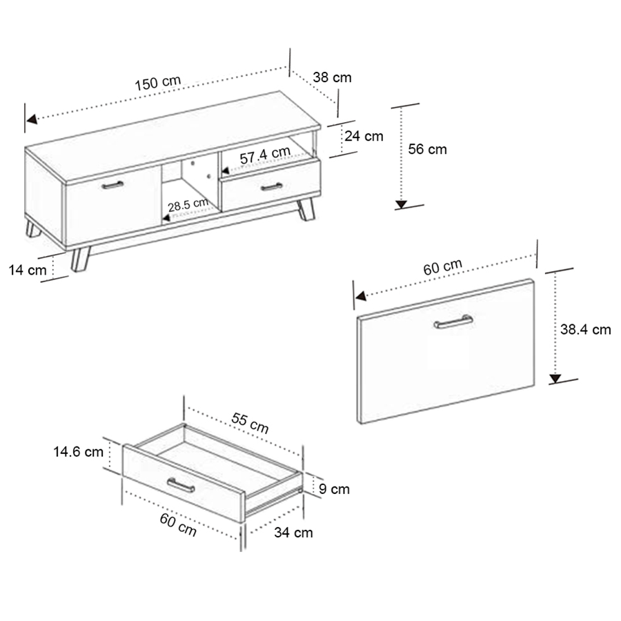 MORE AIDEN OPTIONS Aiden 150 cm Mid TV Rack Aiden 150 cm Mid TV Rack Mandaue Foam