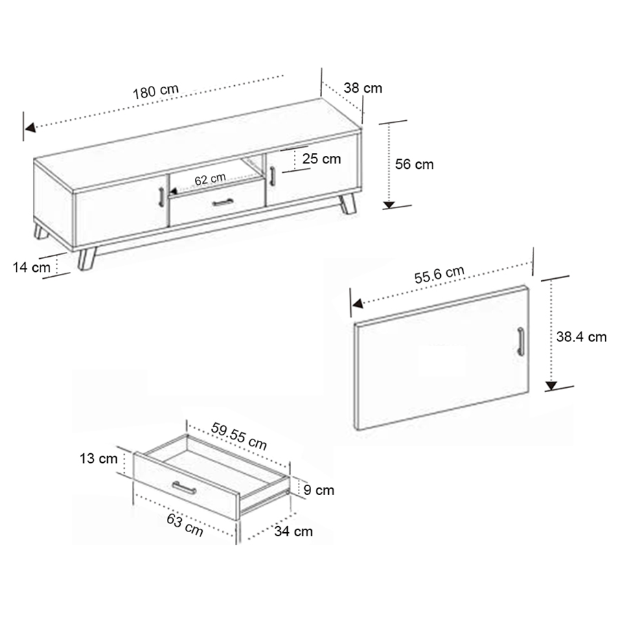 MORE AIDEN OPTIONS Aiden 180 cm Mid TV Rack Aiden 180 cm Mid TV Rack Mandaue Foam