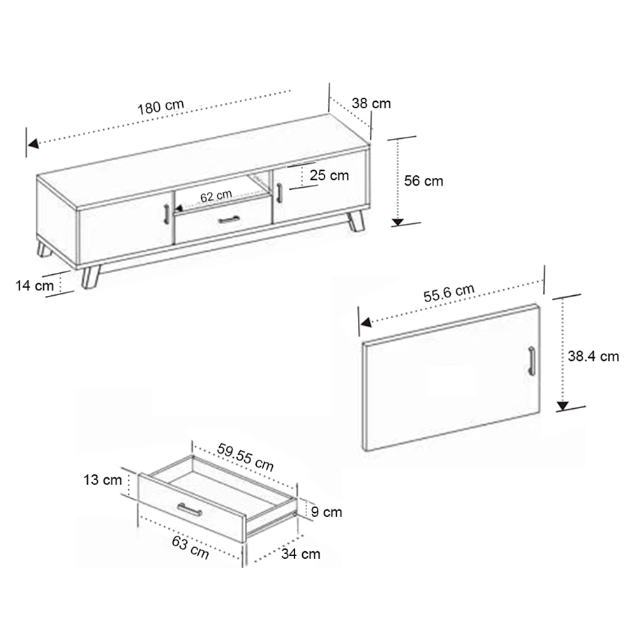 MORE AIDEN OPTIONS Aiden 180 cm Mid TV Rack Aiden 180 cm Mid TV Rack Mandaue Foam