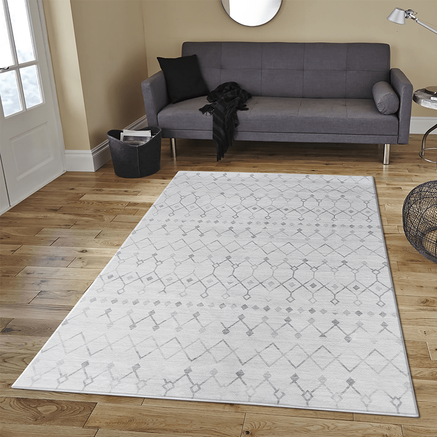 Akar Boho White Waterproof Rug Akar Boho White Waterproof Rug Mandaue Foam