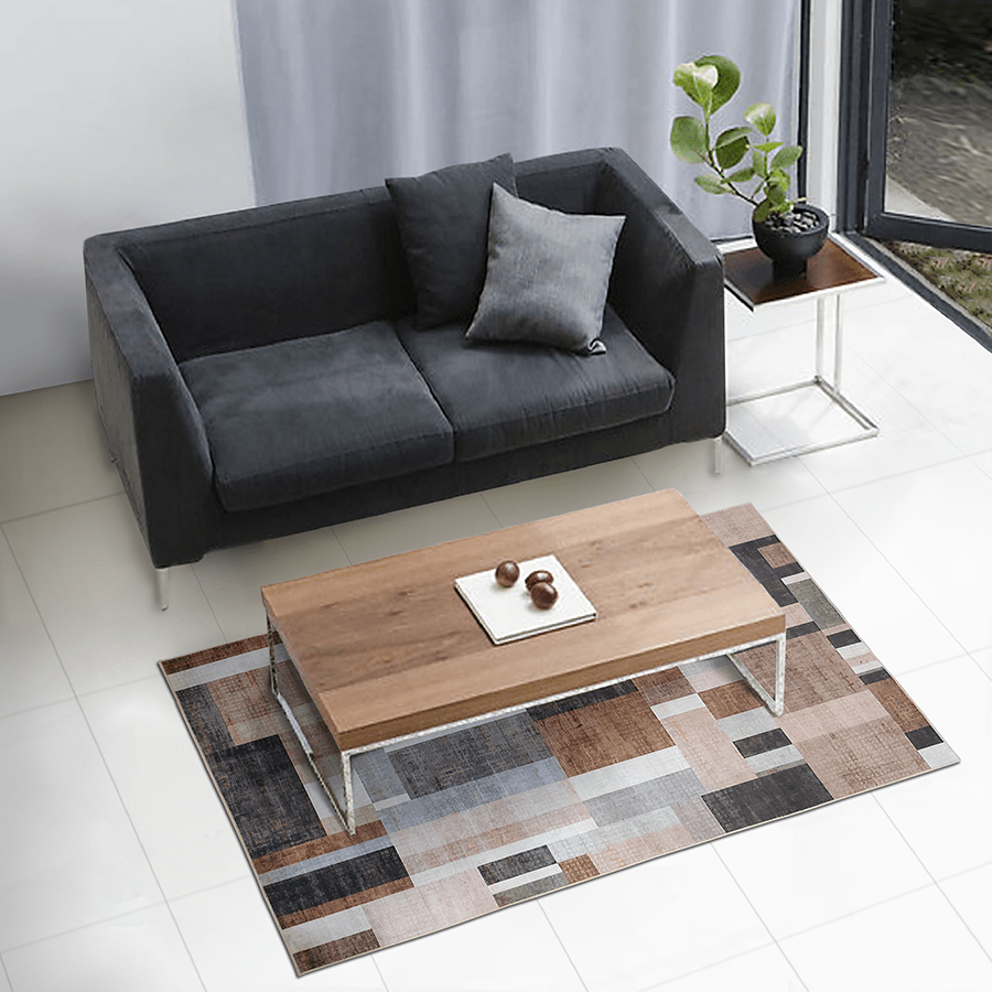 Ali Brown Clay Printed Rug Ali Brown Clay Printed Rug Mandaue Foam