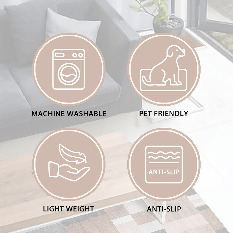 Ali Brown Clay Printed Rug Ali Brown Clay Printed Rug Mandaue Foam