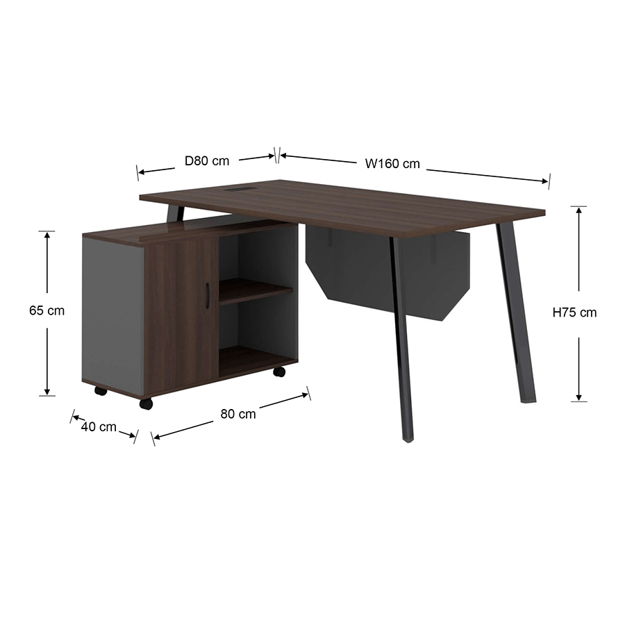 MORE ALICE OPTIONS Alice 160 cm Executive Desk with Mobile Cabinet Alice 160 cm Executive Desk with Mobile Cabinet Mandaue Foam