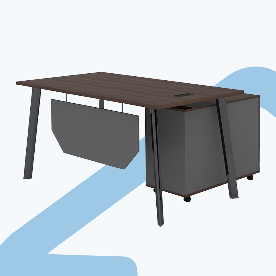 Alice 160 cm Executive Desk with Mobile Cabinet