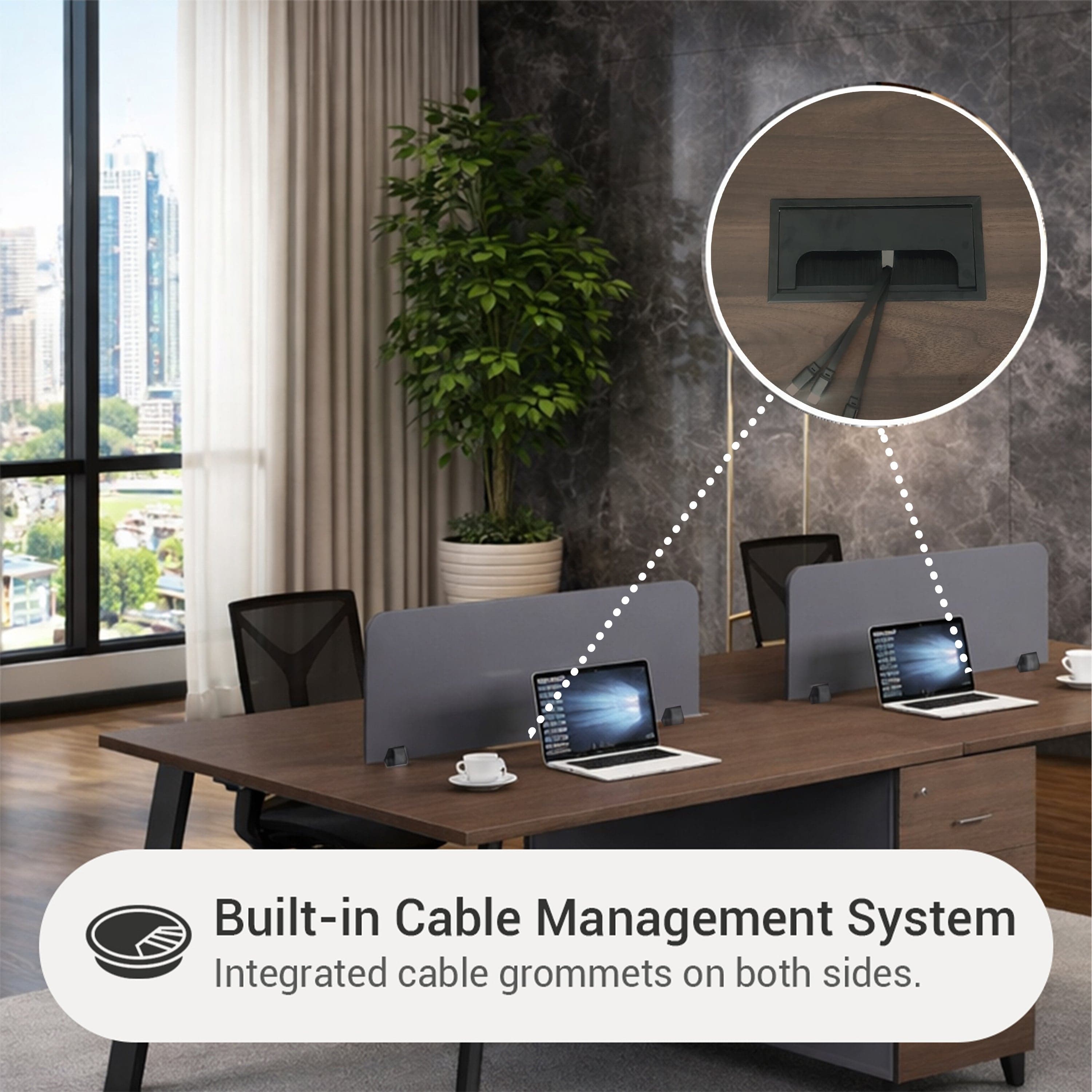 Alice 4-Seater Workstation Desk