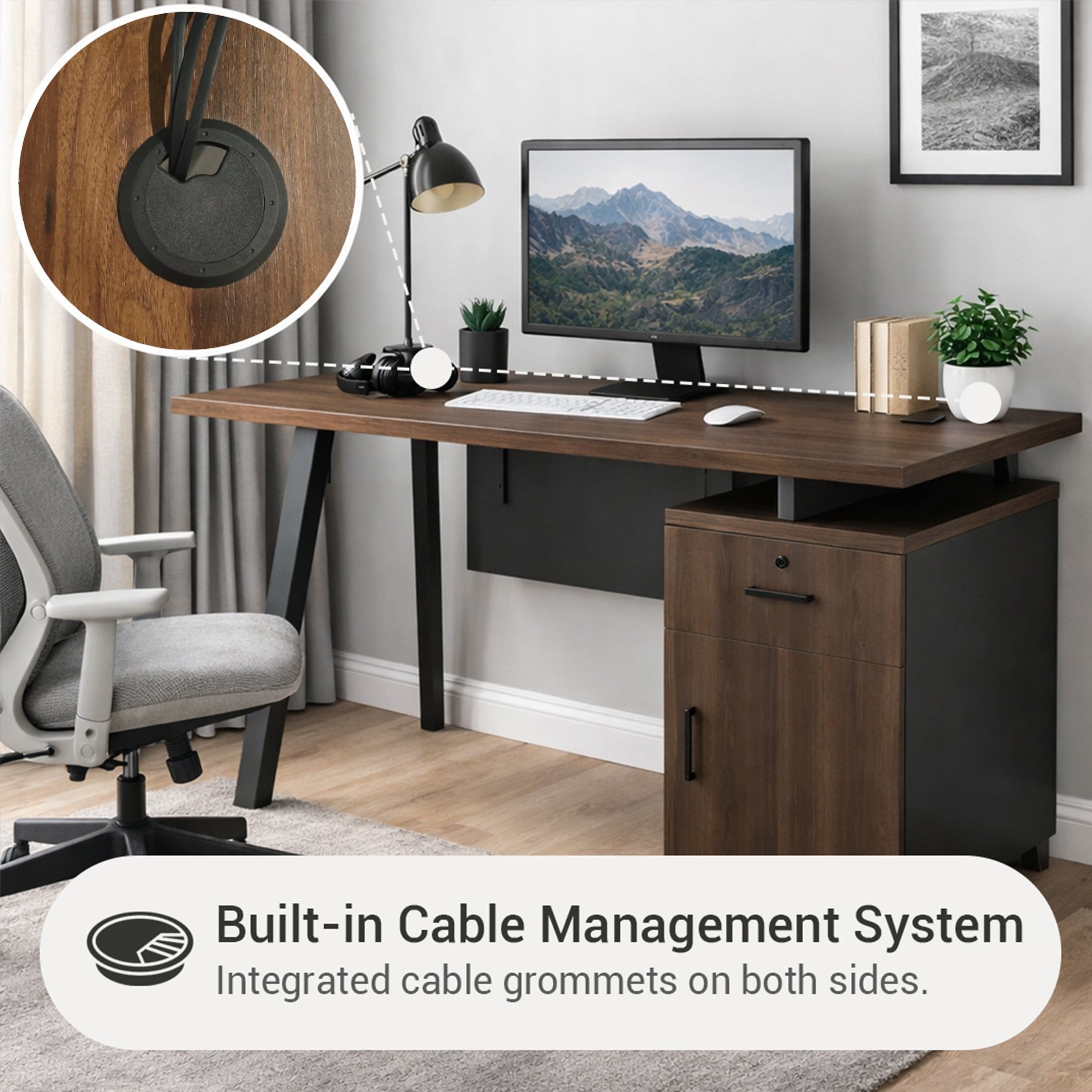 Alice Desk 120x60 cm with Storage