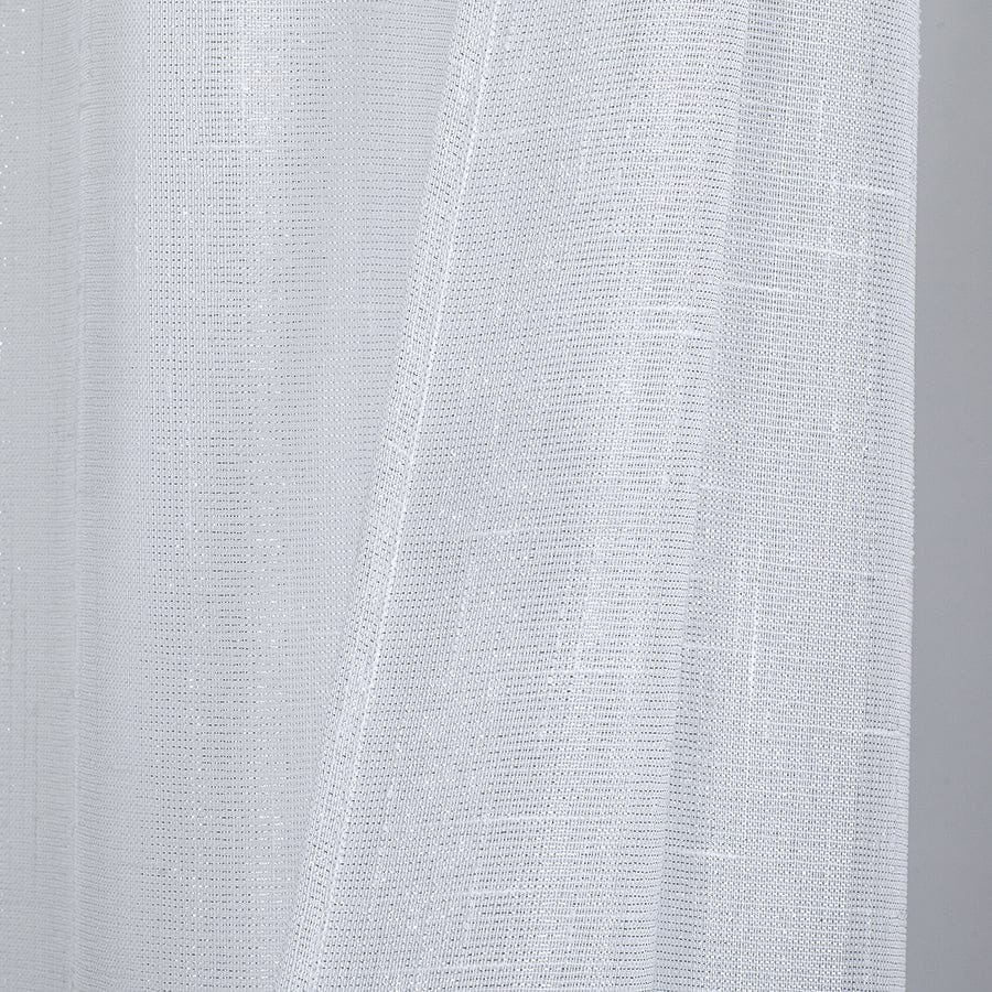 Alysin White Shiny Sheer Curtain