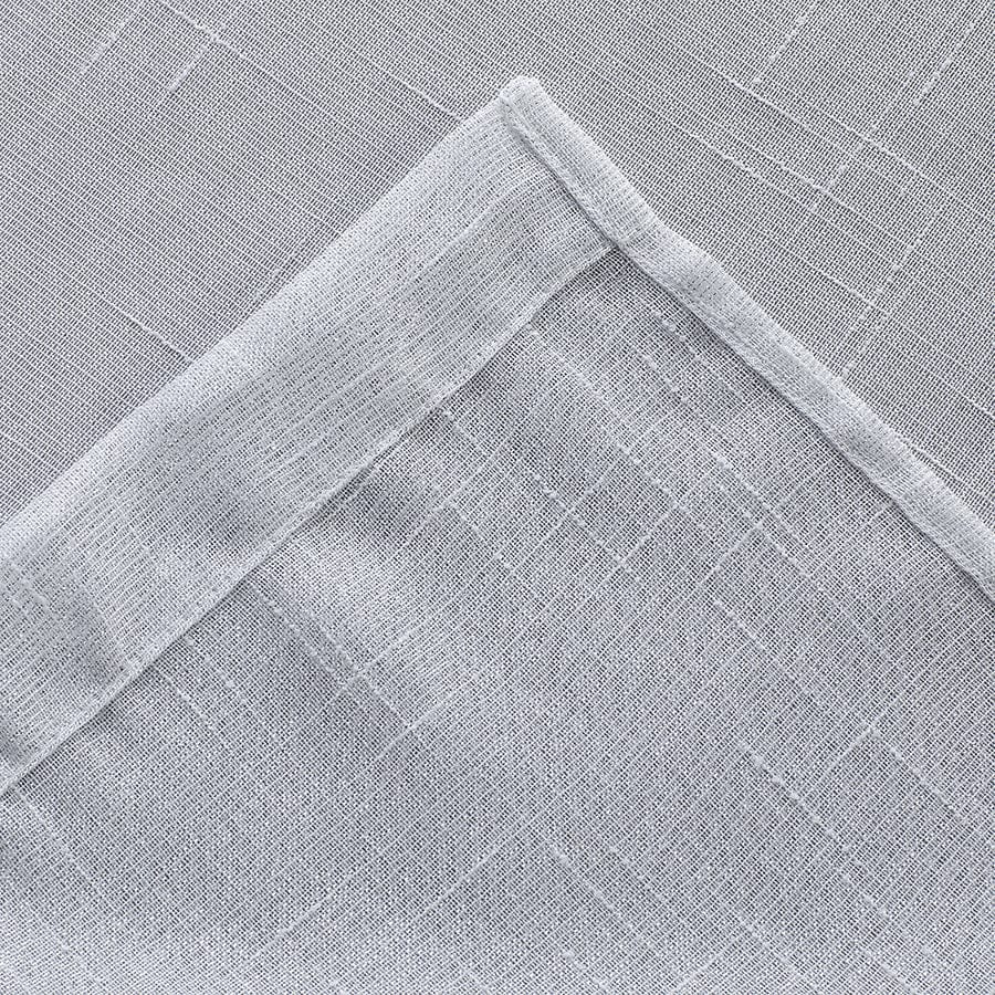 Alysin White Shiny Sheer Curtain