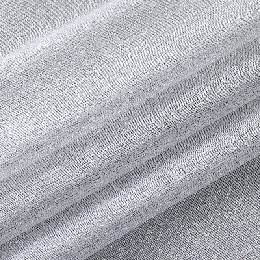 Alysin White Shiny Sheer Curtain
