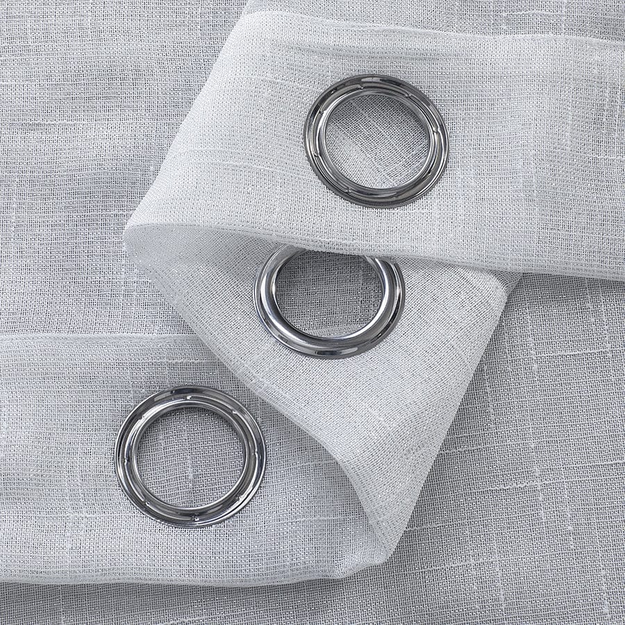 Alysin White Shiny Sheer Curtain