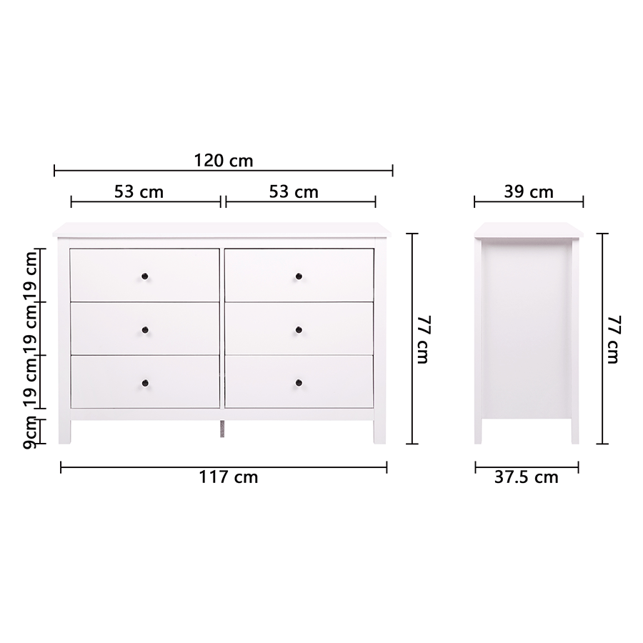 MORE AMBER OPTIONS Amber 120 cm 6 Chest of Drawers Amber 120 cm 6 Chest of Drawers Mandaue Foam