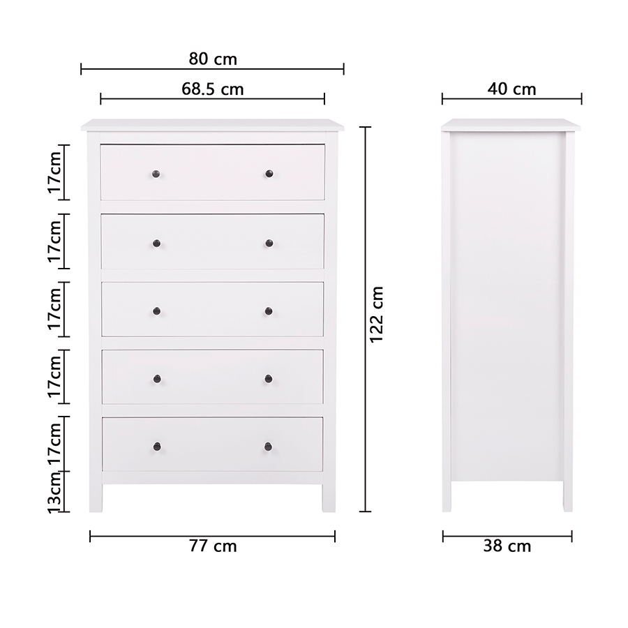 MORE AMBER OPTIONS Amber 80 cm 5 Chest of Drawer Amber 80 cm 5 Chest of Drawer Mandaue Foam