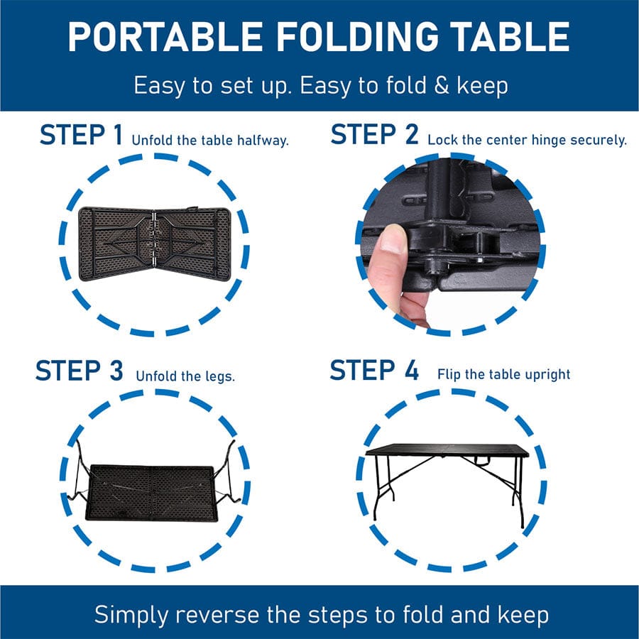 Anders 5ft Fold-n-half Rectangle Table