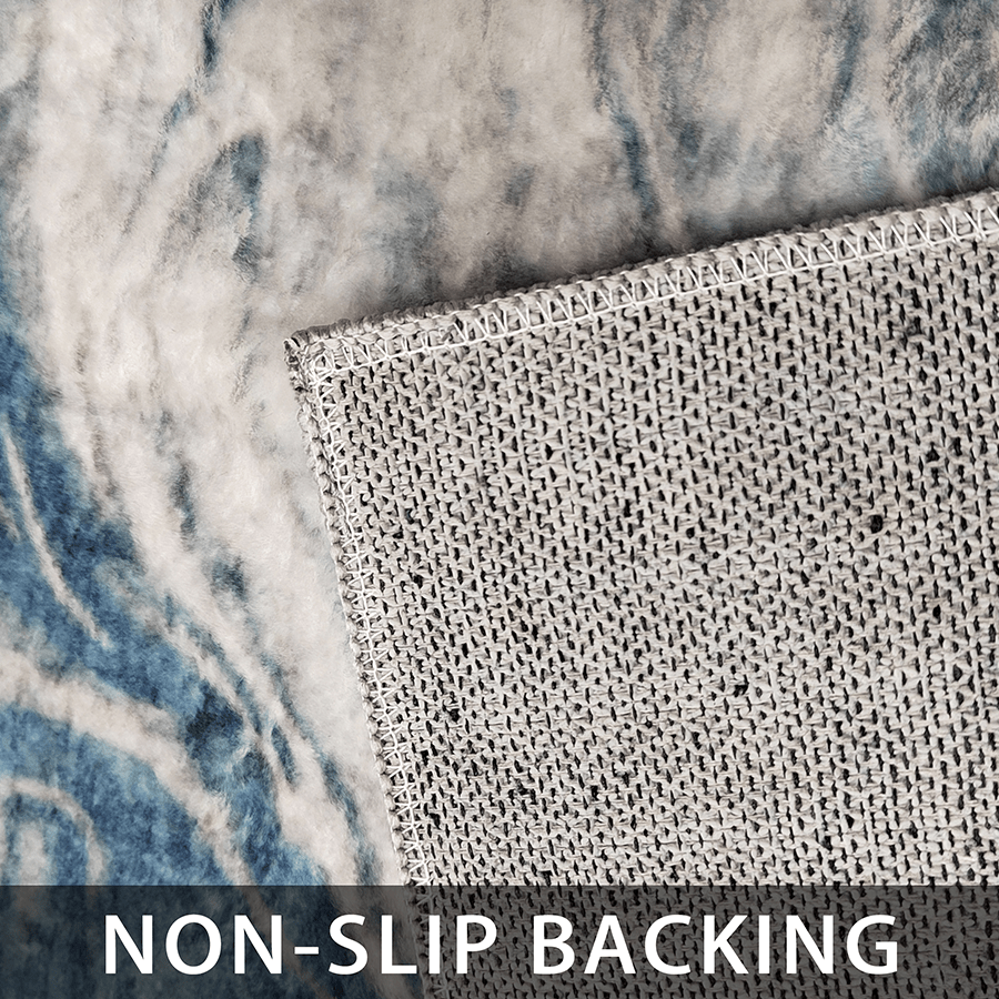 Andrik Blue Waves Printed Rug Andrik Blue Waves Printed Rug Mandaue Foam