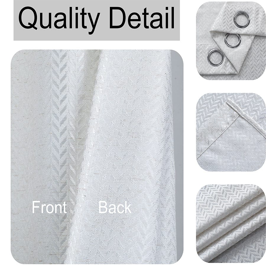 Aneta Pale Cream Crinkle Curtain