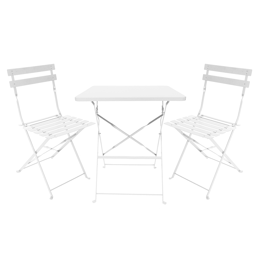 MORE ANSEL OPTIONS Ansel Outdoor Square 2 Seater Dining Set Ansel Outdoor Square 2 Seater Dining Set Matte White Mandaue Foam