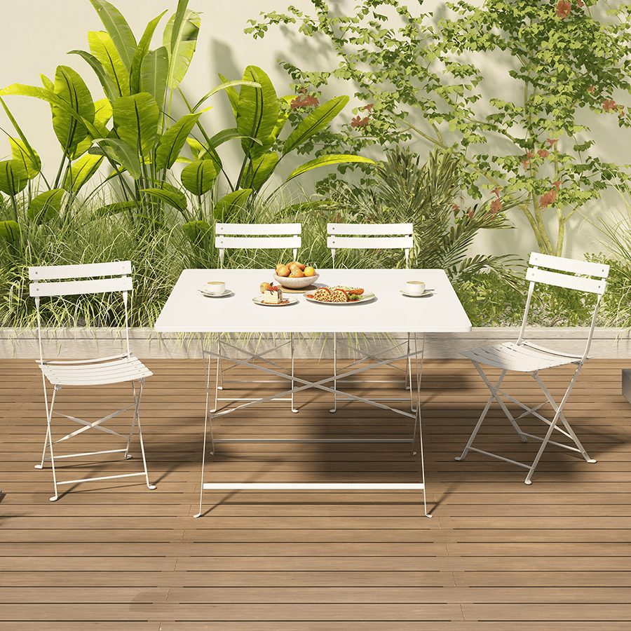 MORE ANSEL OPTIONS Ansel Outdoor Square 4 Seater Dining Set Ansel Outdoor Square 4 Seater Dining Set Matte Grey Mandaue Foam