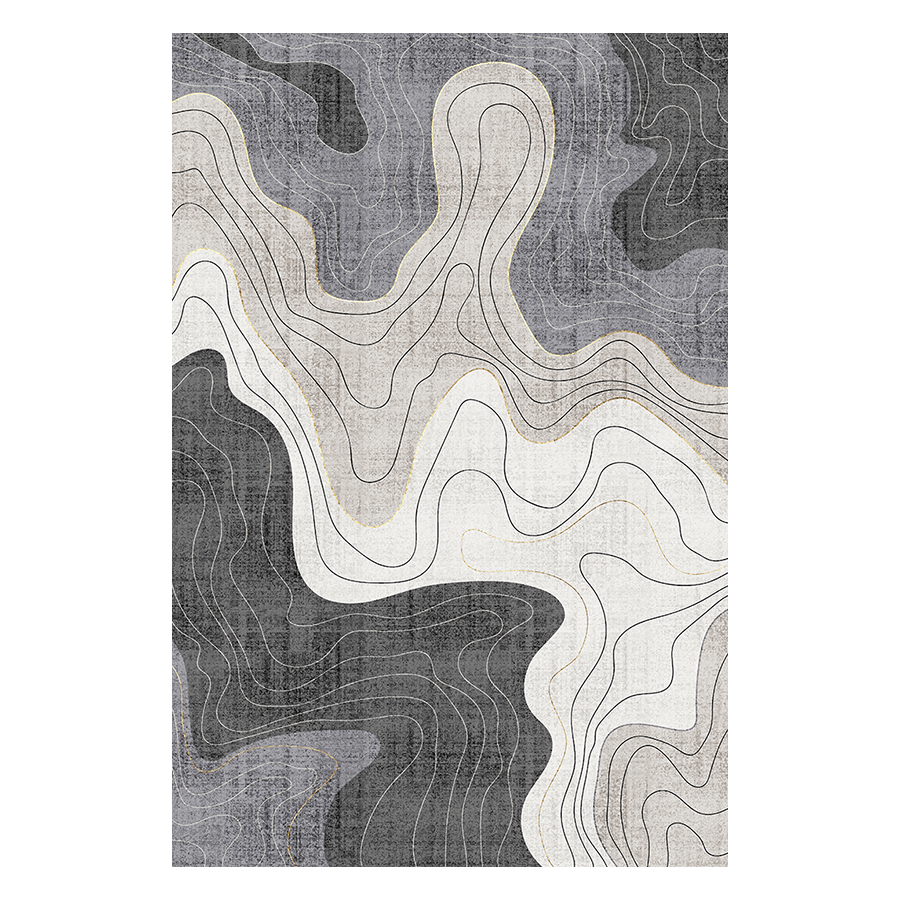 Ari Abstract Slate Printed Rug Ari Abstract Slate Printed Rug Mandaue Foam