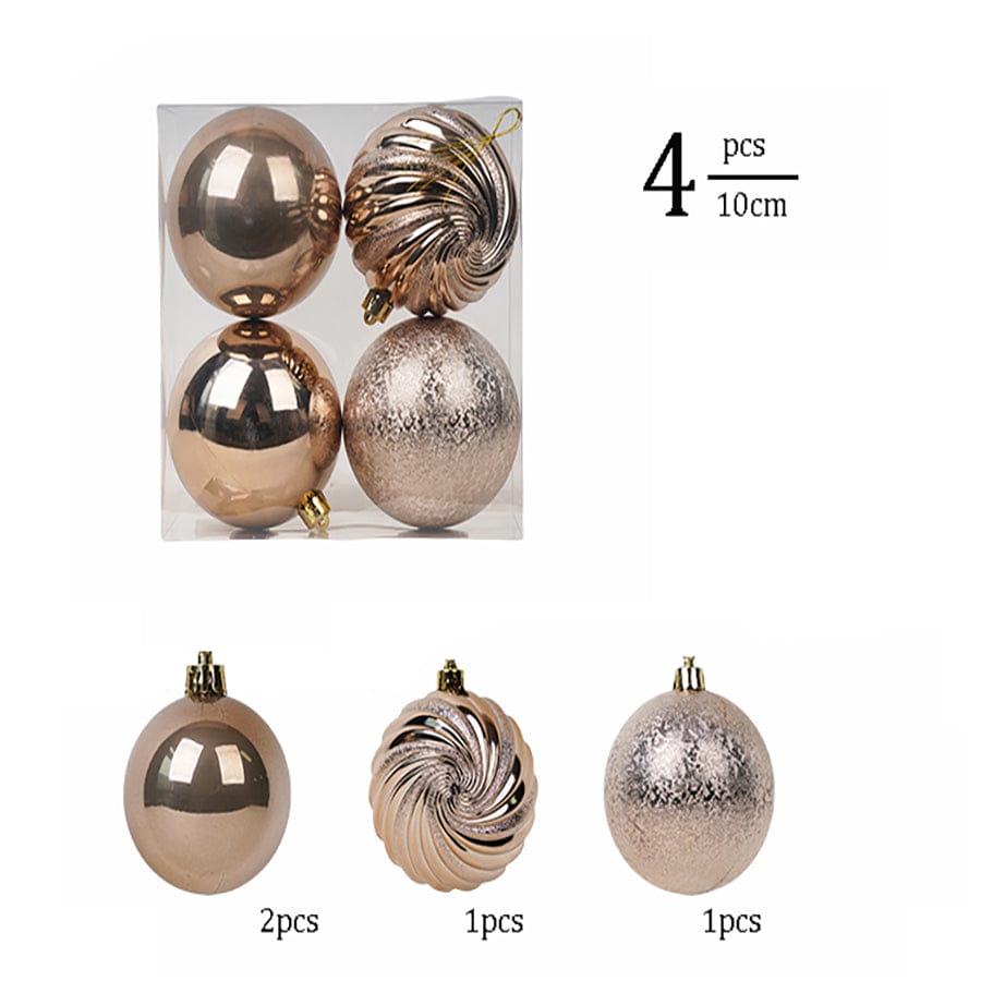 Ariah Copper Ball Ornament 10cm,4pc/set