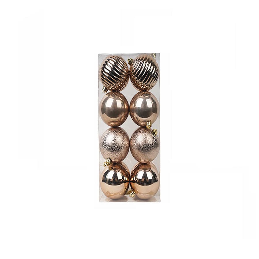 Ariah Copper Ball Ornament 8cm,16pc/set