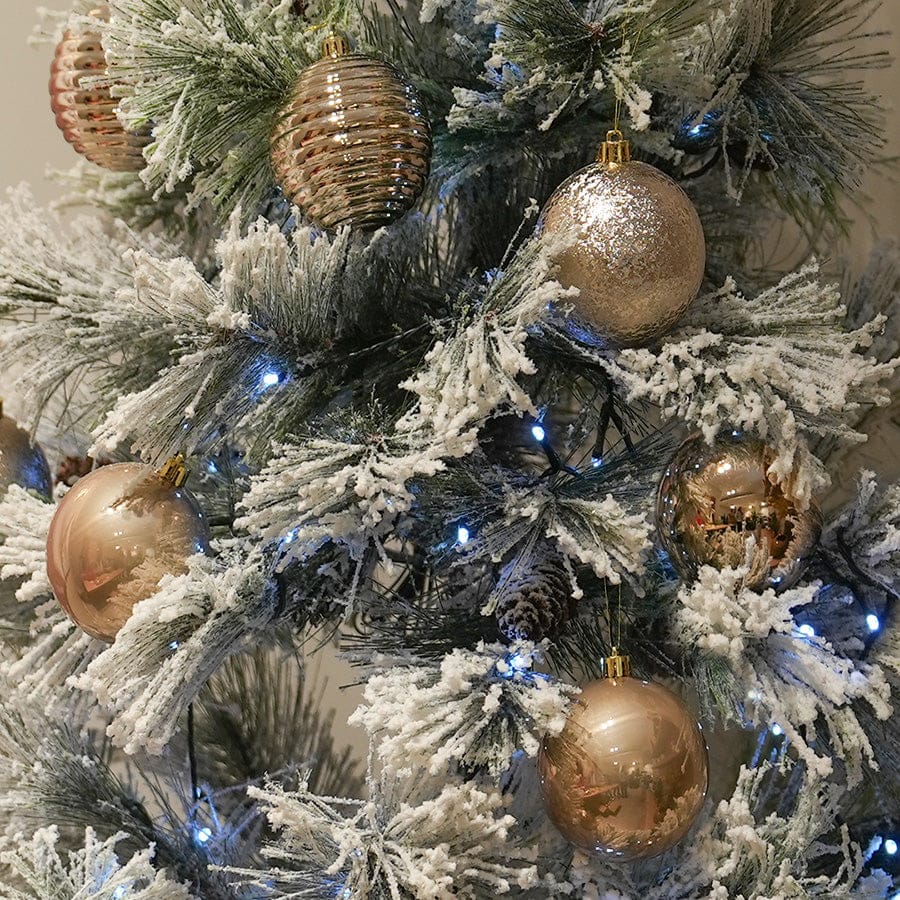 Ariah Copper Ball Ornament 8cm,16pc/set