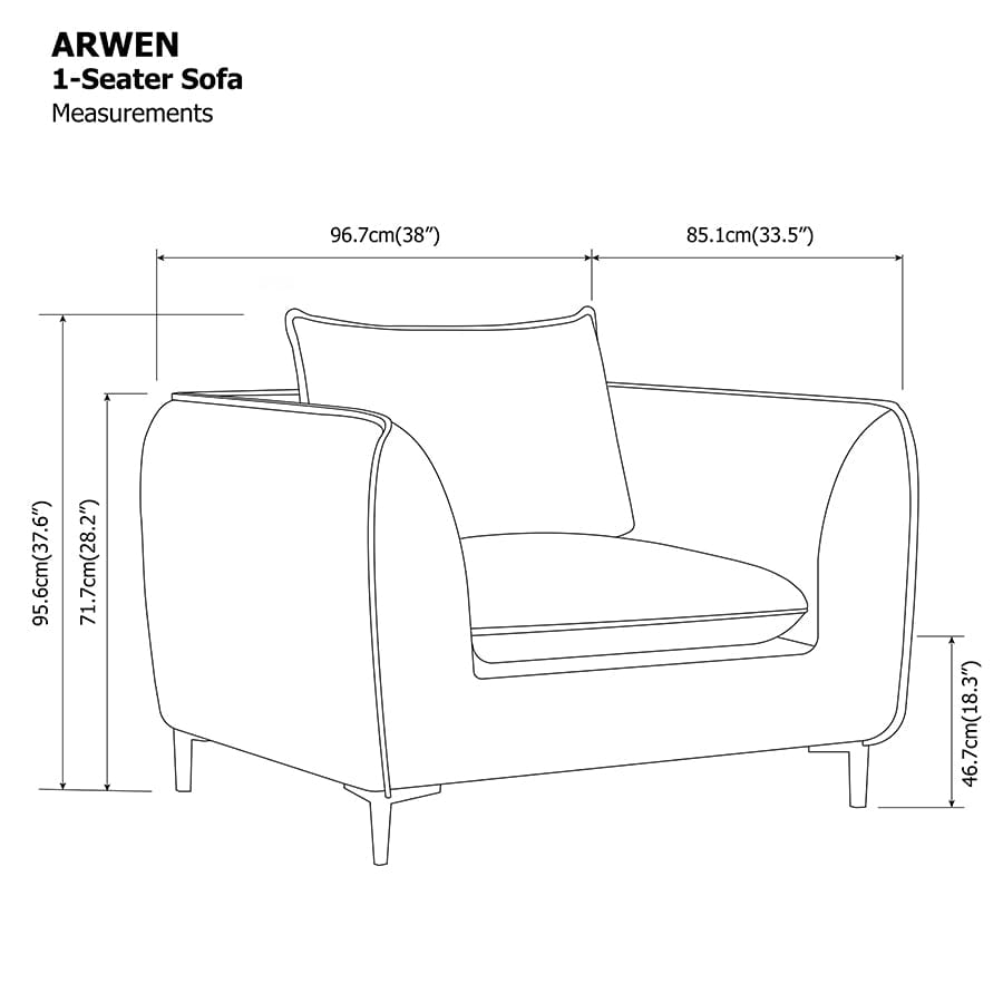 Arwen 1 Seater Sofa