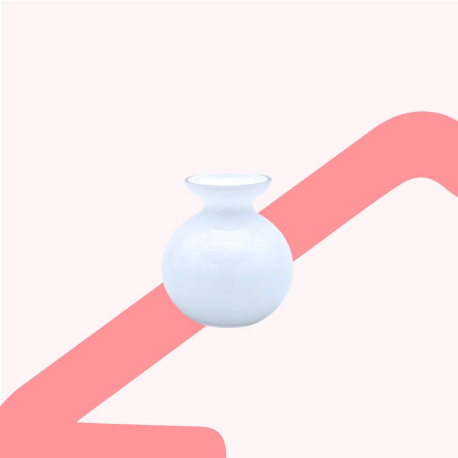 Aryballos Glass Vase White