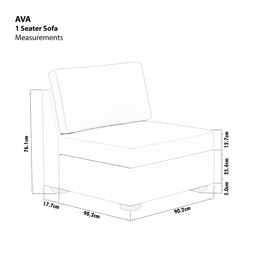 MORE AVA OPTIONS Ava 1 Seater Sofa Ava 1 Seater Sofa Mandaue Foam