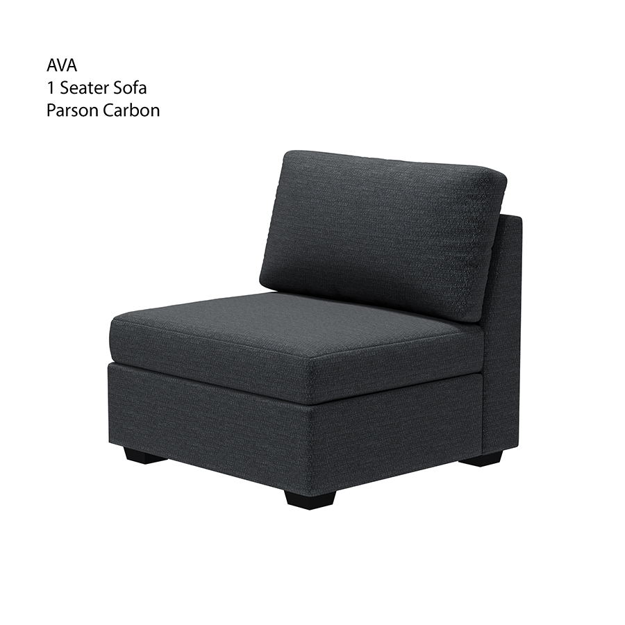 MORE AVA OPTIONS Ava 1 Seater Sofa Ava 1 Seater Sofa Fabric Parson Carbon Mandaue Foam