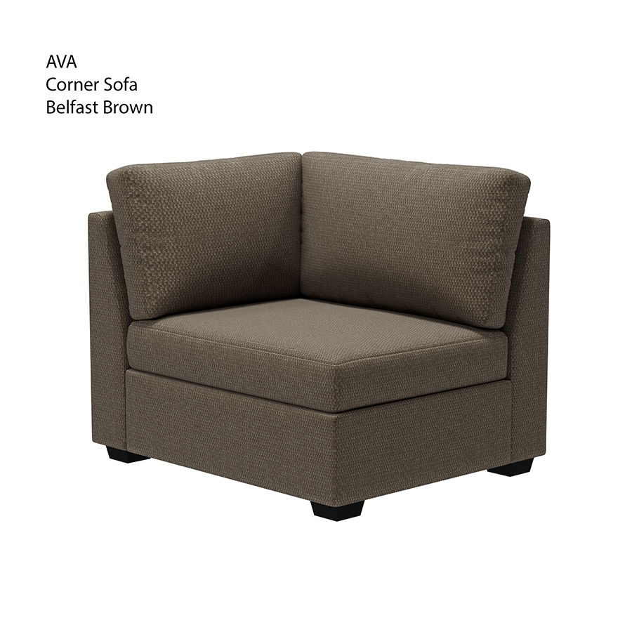 MORE AVA OPTIONS Ava Corner Sofa Ava Corner Sofa Fabric Belfast Brown Mandaue Foam