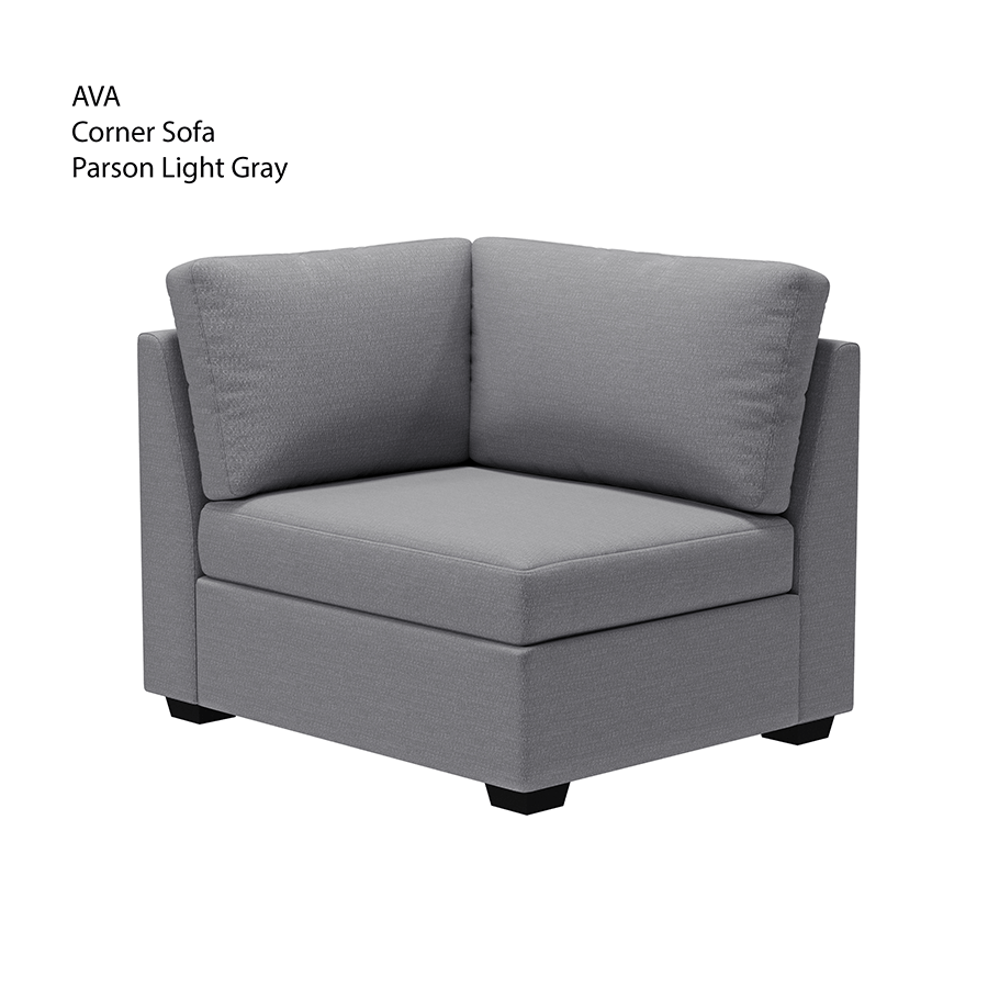 MORE AVA OPTIONS Ava Corner Sofa Ava Corner Sofa Fabric Parson Light Gray Mandaue Foam