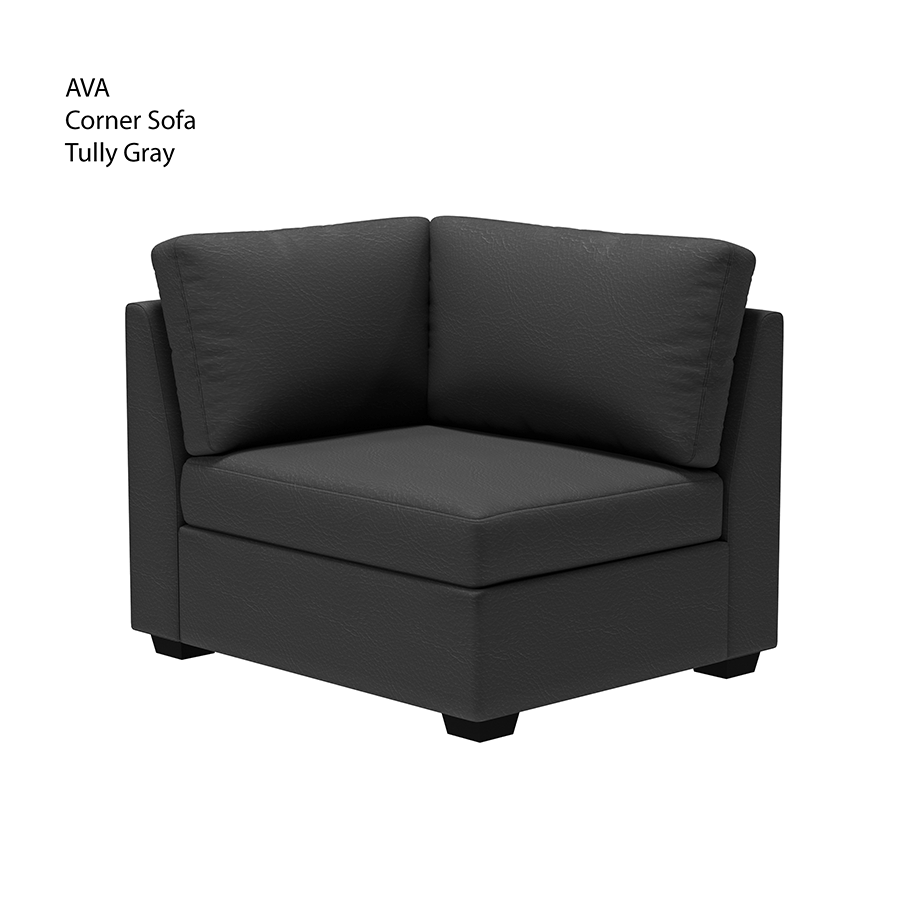 MORE AVA OPTIONS Ava Corner Sofa Ava Corner Sofa Leatherette Tully Gray Mandaue Foam