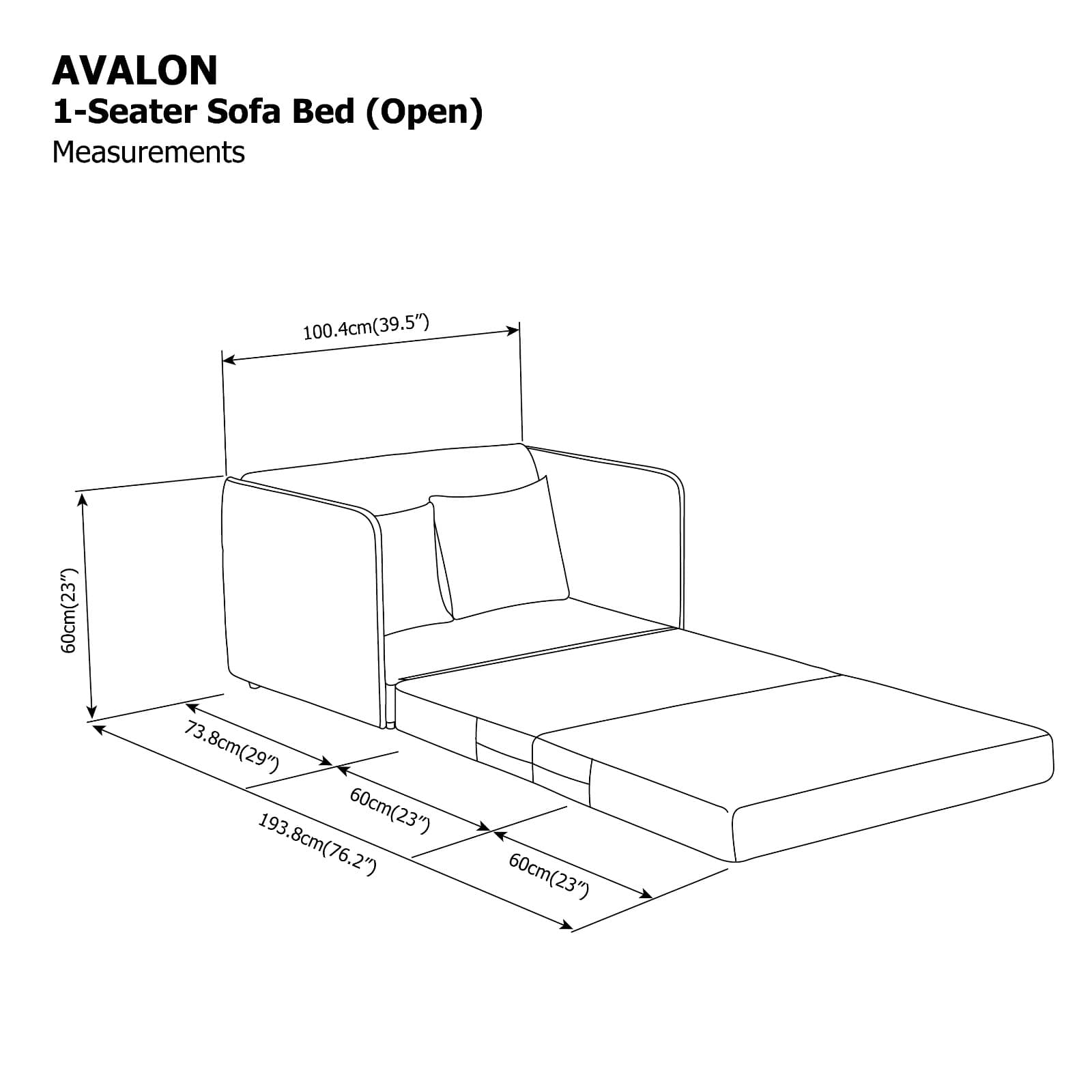 Avalon 36" Sofa Bed