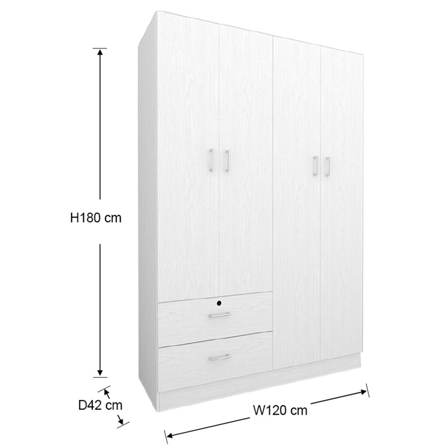MORE AVERIE OPTIONS Averie 4 Door with 2 Drawer Wardrobe Averie 4 Door with 2 Drawer Wardrobe Mandaue Foam