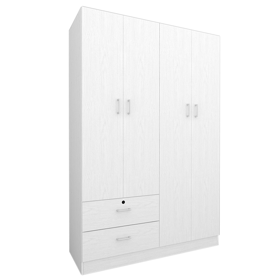 MORE AVERIE OPTIONS Averie 4 Door with 2 Drawer Wardrobe Averie 4 Door with 2 Drawer Wardrobe White Mandaue Foam