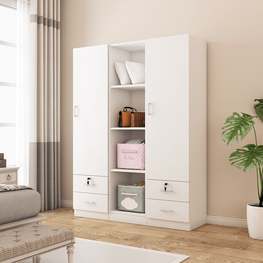 MORE AVERIE OPTIONS Averie Open Wardrobe with 4 Shelves Averie Open Wardrobe with 4 Shelves Mandaue Foam