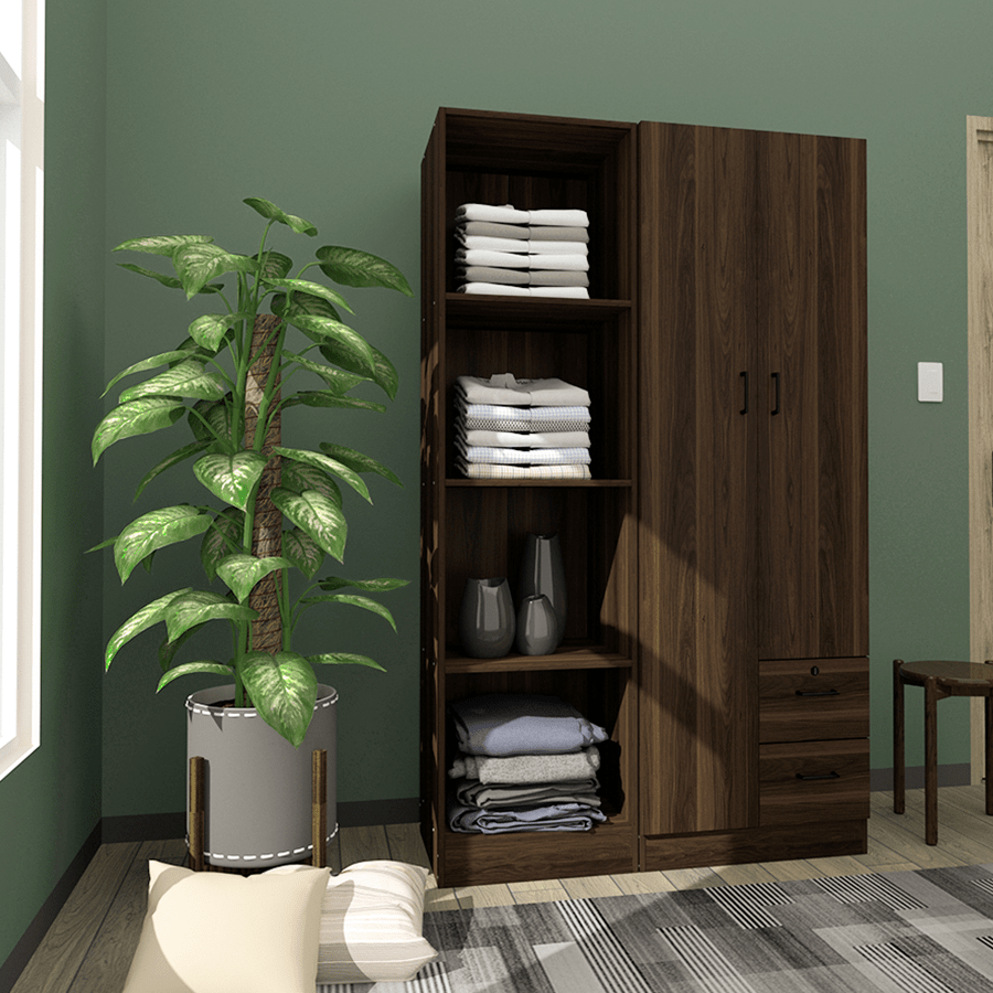 MORE AVERIE OPTIONS Averie Open Wardrobe with 4 Shelves Averie Open Wardrobe with 4 Shelves Mandaue Foam