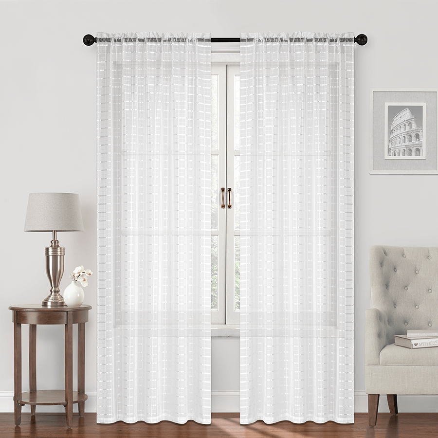 Bara White Sheer Set of 2 Curtains Bara White Sheer Set of 2 Curtains Mandaue Foam