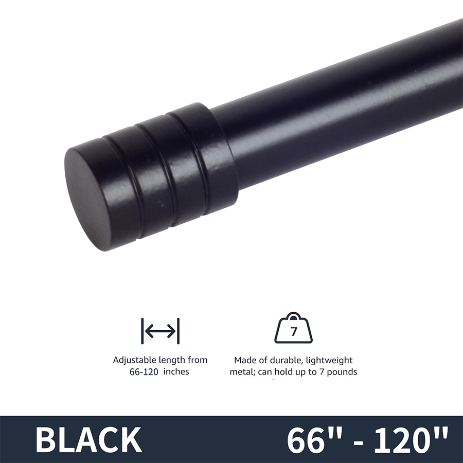 MORE BASIC CURTAIN ROD OPTIONS Basic Adjustable Black Curtain Rod Basic Adjustable Black Curtain Rod Mandaue Foam