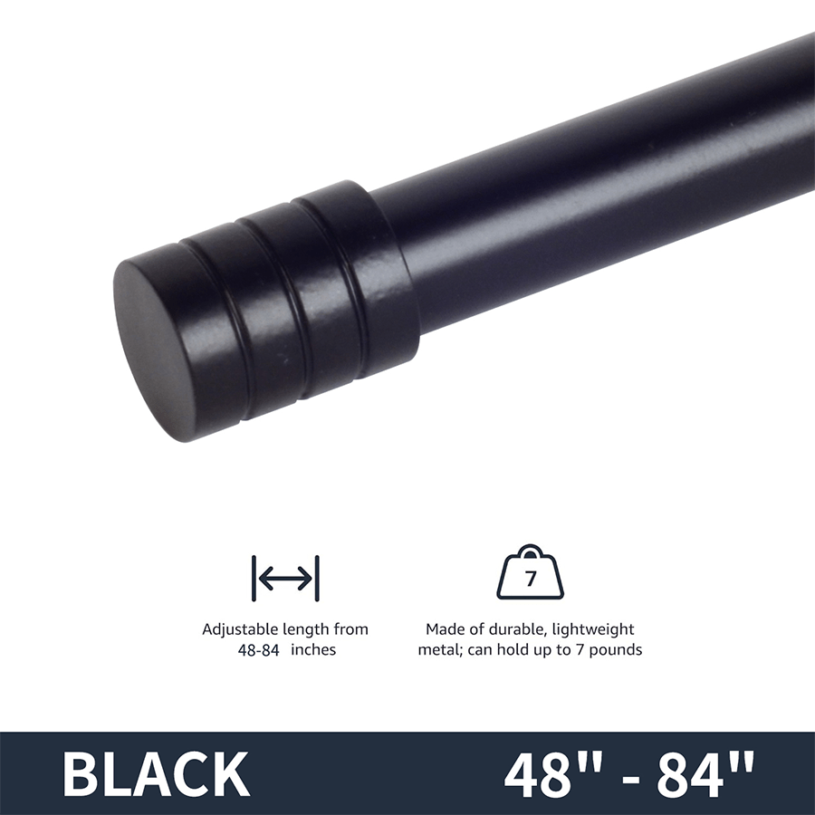 MORE BASIC CURTAIN ROD OPTIONS Basic Adjustable Black Curtain Rod Basic Adjustable Black Curtain Rod Mandaue Foam