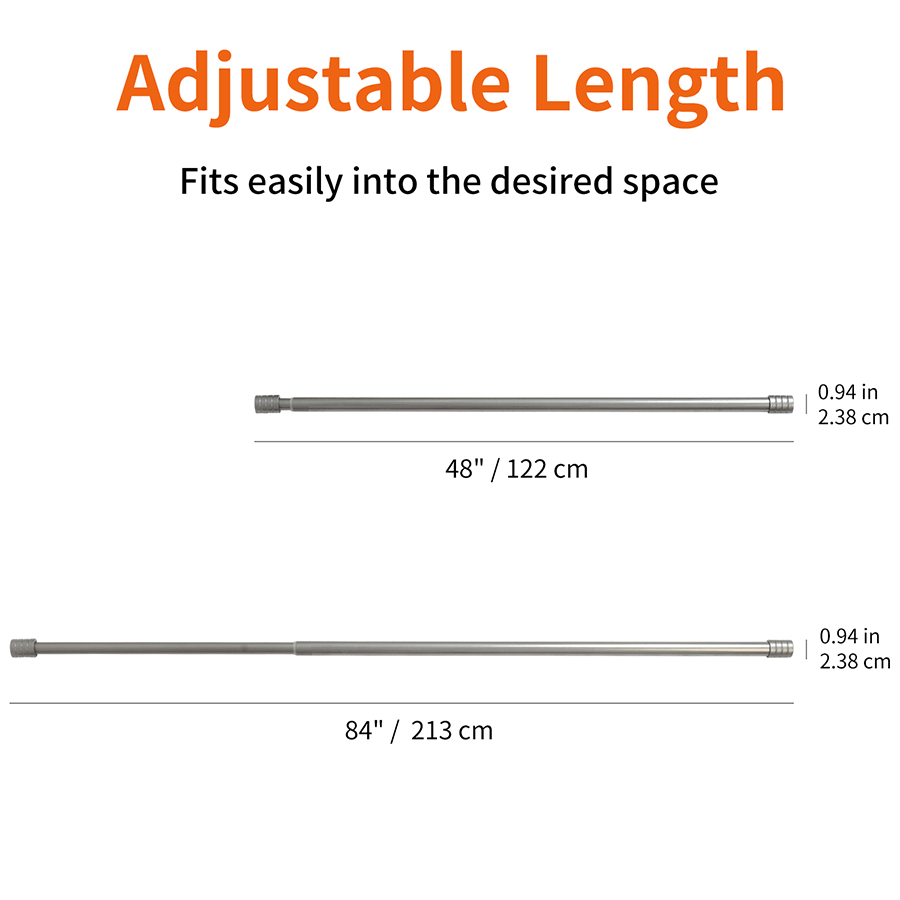 MORE BASIC CURTAIN ROD OPTIONS Basic Adjustable Silver Curtain Rod Basic Adjustable Silver Curtain Rod Mandaue Foam